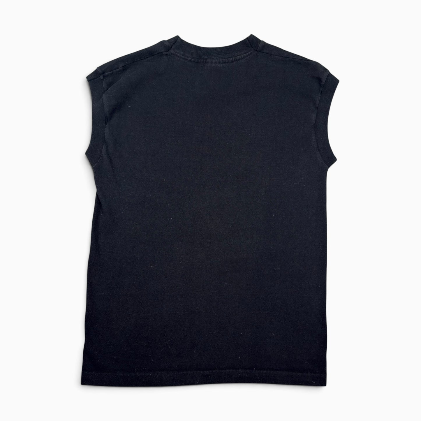 T-shirt teinté de peinture noire vierge des années 00