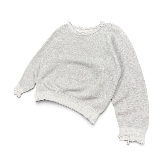 1960s Distressed Grey Raglan Sweatshirt - DCQL
