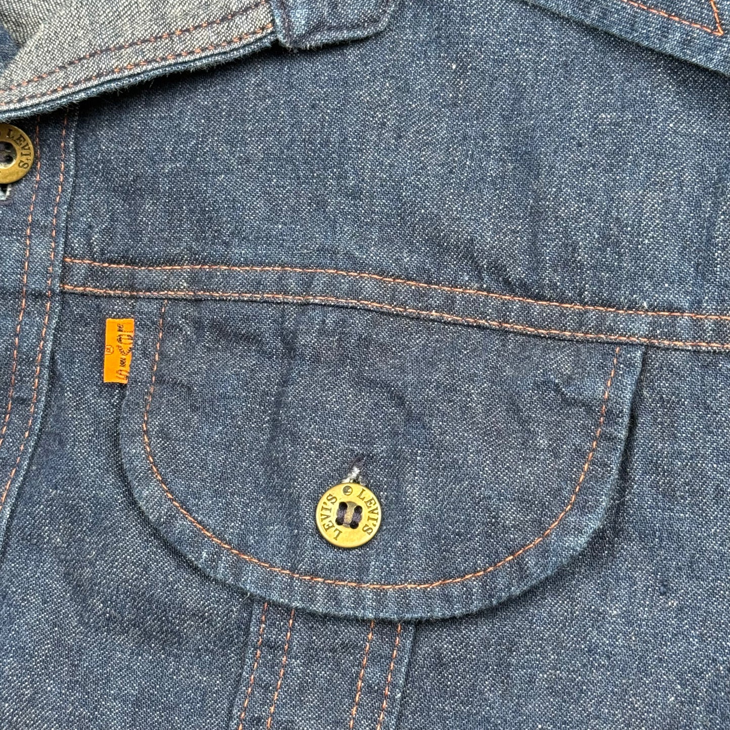 1970s Levis Orange Tab Denim Shirt Jacket