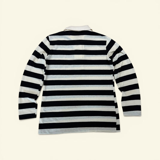 1980s Striped Long Sleeve T Shirt