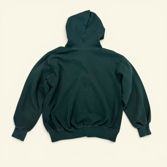 1960s Forest Green Zip Up Hoodie