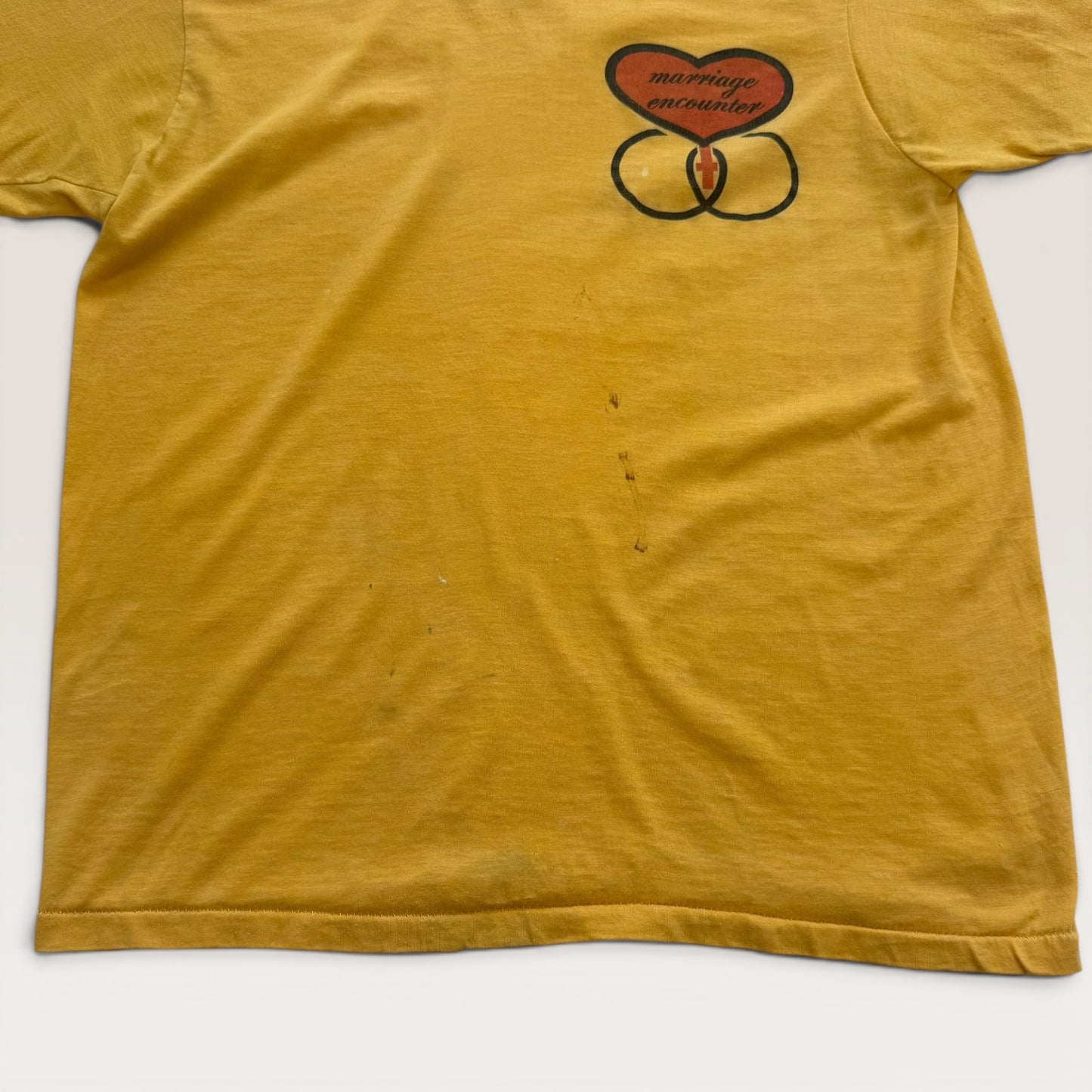 1970s Yellow Marriage Encounter T Shirt