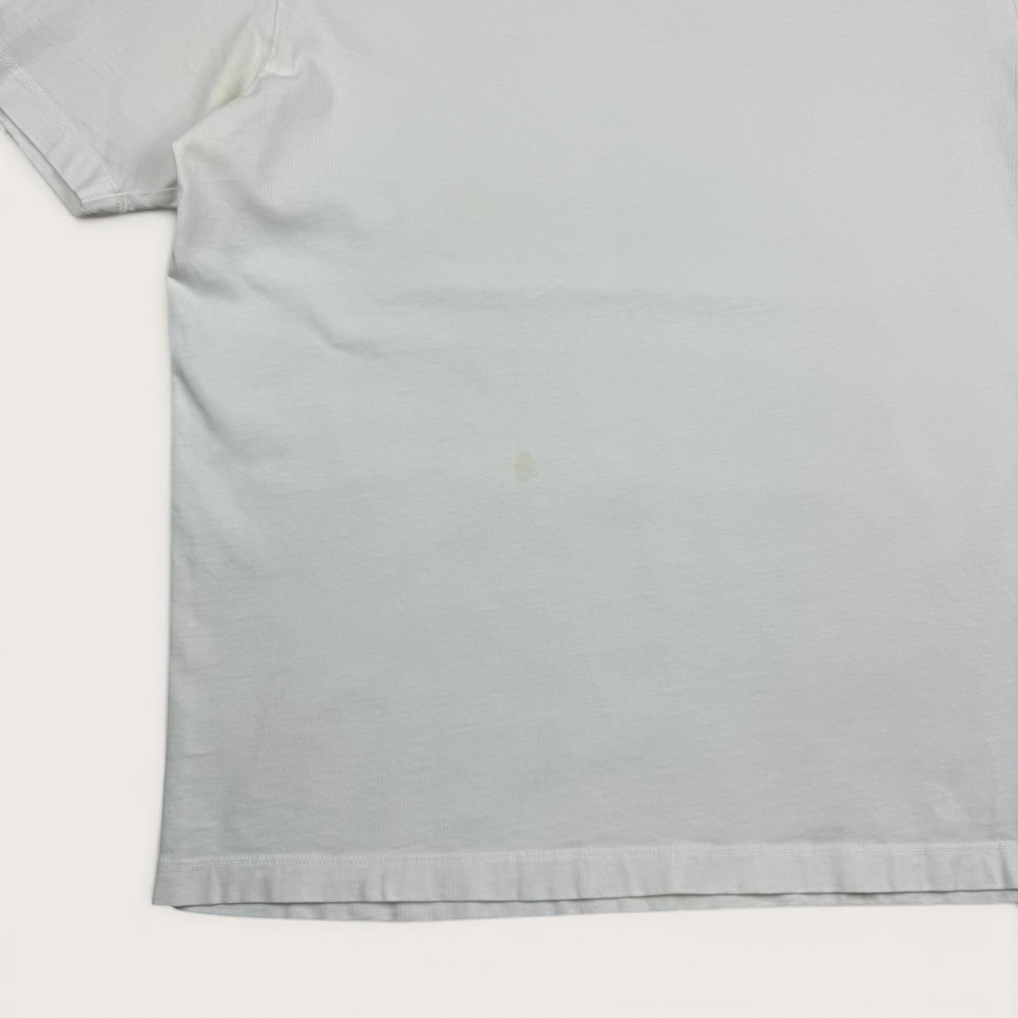 1990s/2000s Blank White Polo Sleeve Pocket T Shirt