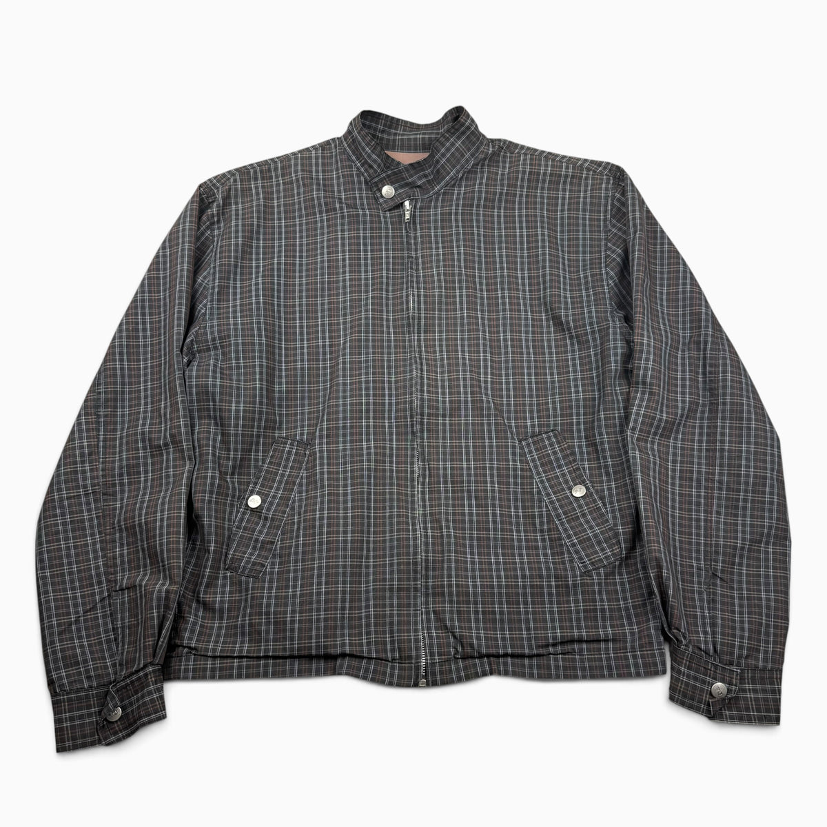 1970s Plaid Zip Up Jacket