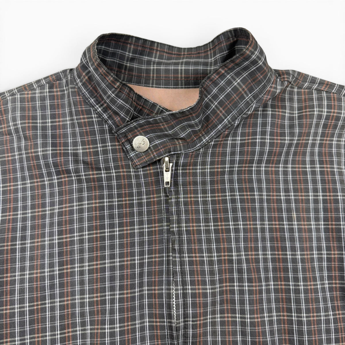 1970s Plaid Zip Up Jacket