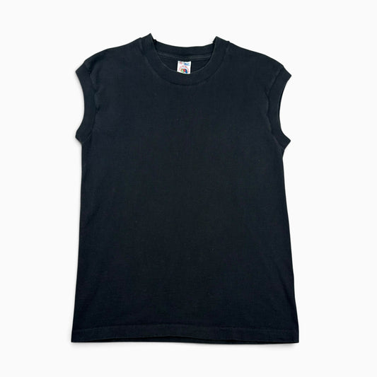 1990s Blank Black Muscle T Shirt