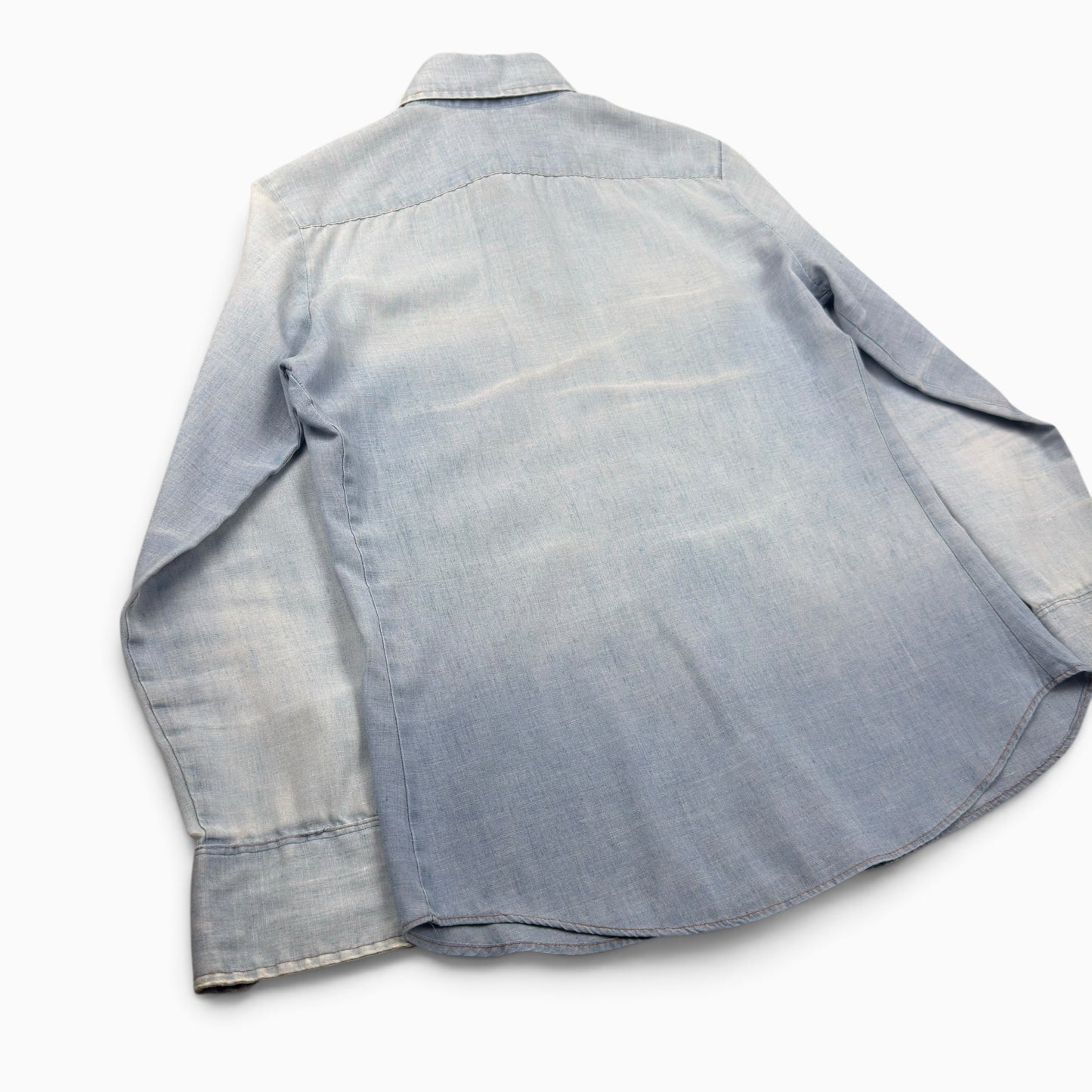 1970s Levis Orange Tab Chambray Button Up Shirt