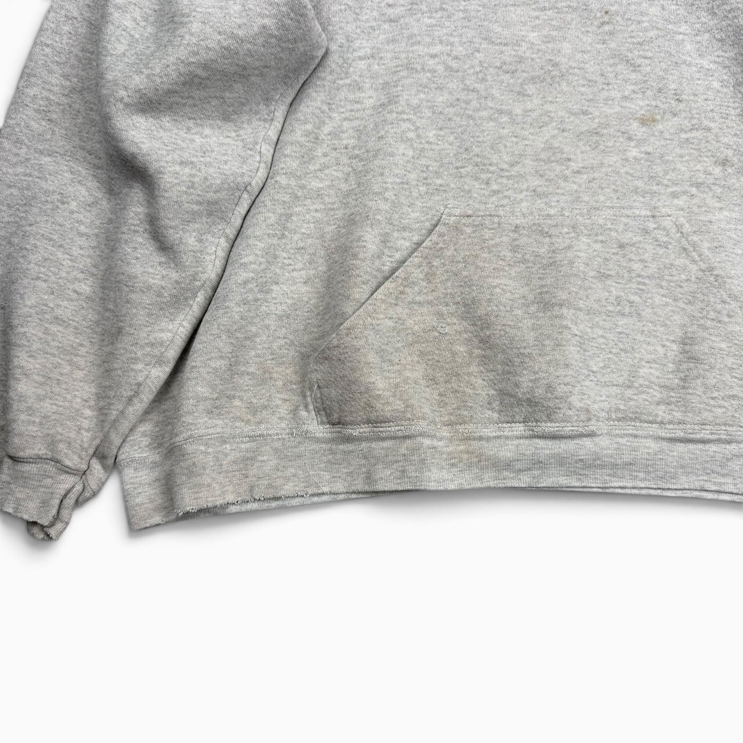 1990s Boxy Blank Grey Hoodie