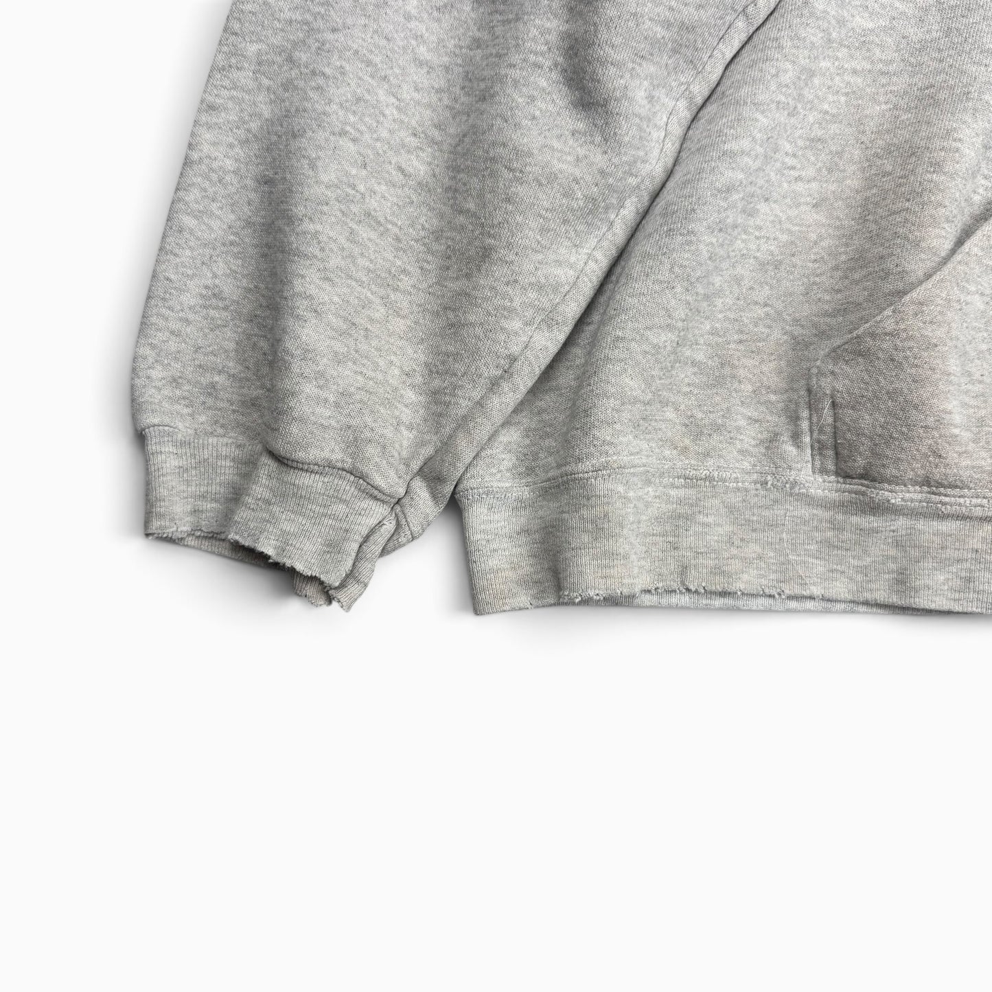 1990s Boxy Blank Grey Hoodie