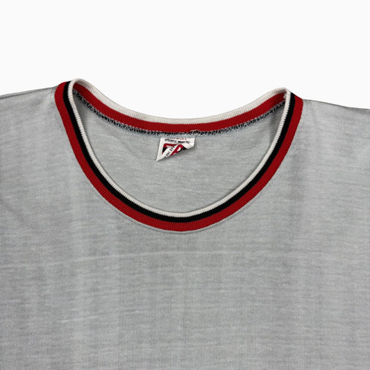 1950s Light Grey Knit Cotton Jersey T Shirt