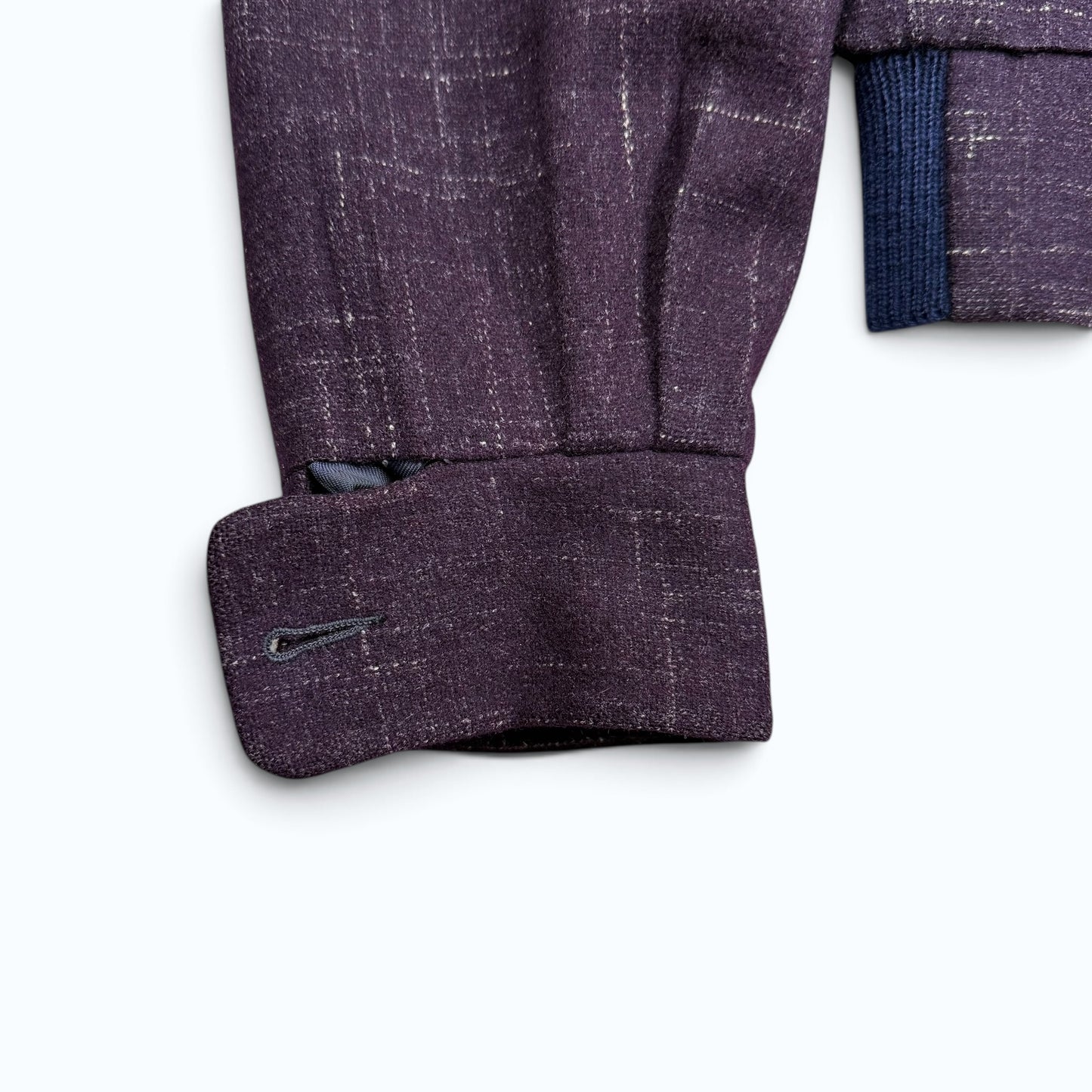 1950s Dark Purple Rockabilly Wool Zip Up Jacket