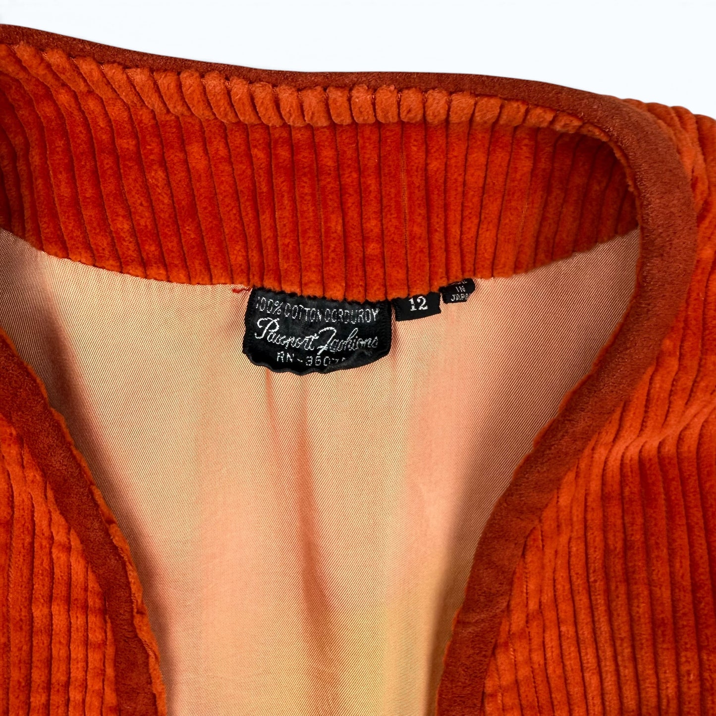 1950s/60s Burnt Orange Corduroy Blazer