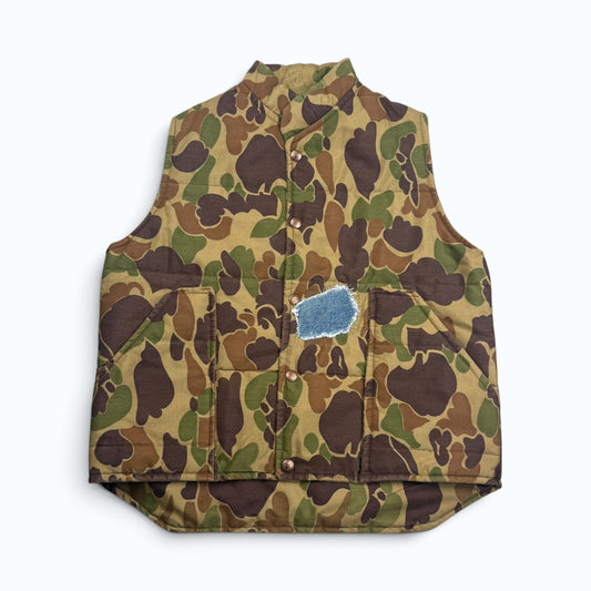 1970s Repaired Canvas Camo Vest