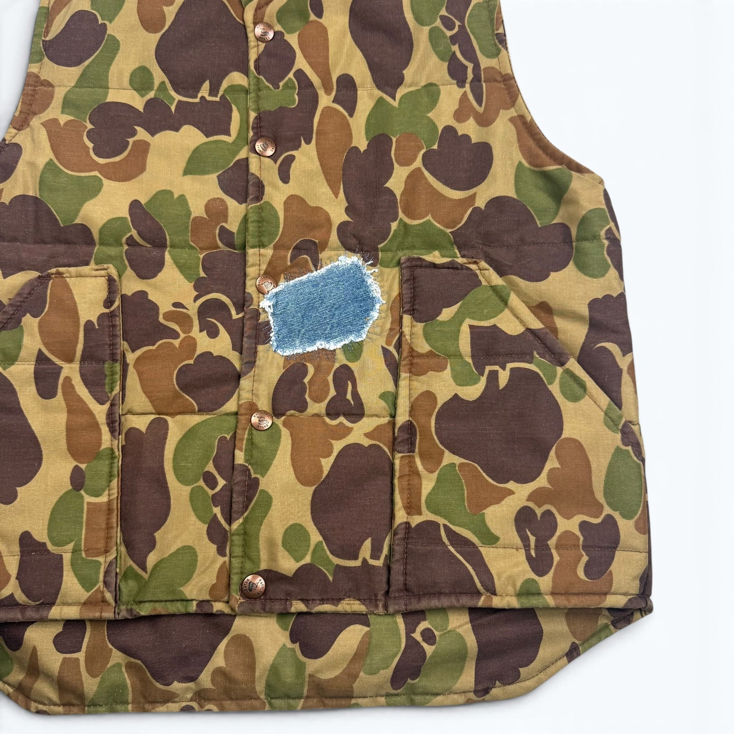 1970s Repaired Canvas Camo Vest