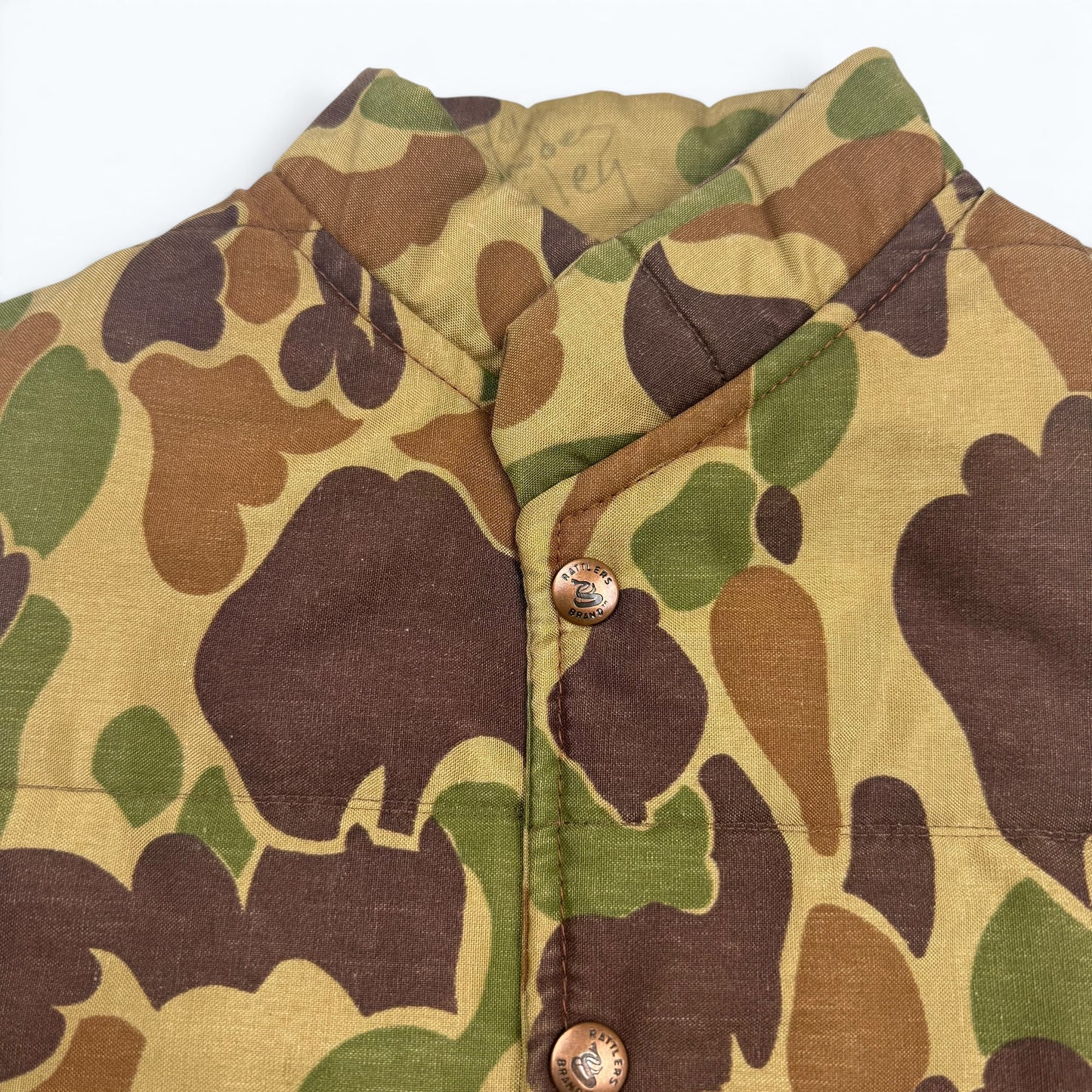 1970s Repaired Canvas Camo Vest