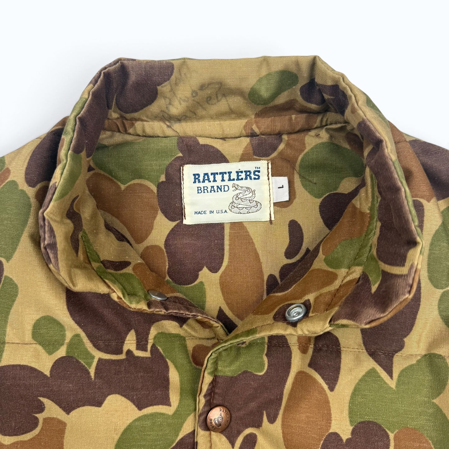 1970s Repaired Canvas Camo Vest
