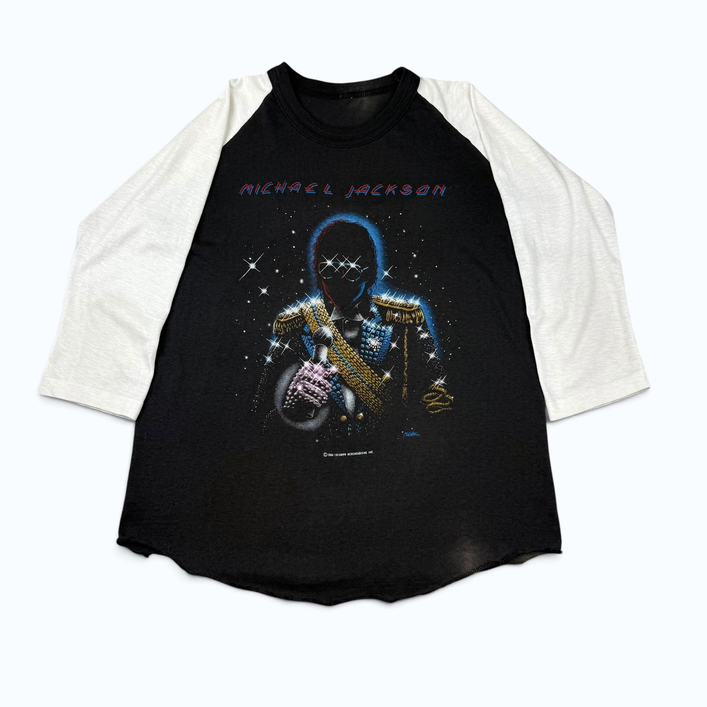 1984 Michael Jackson Victory Tour Baseball T Shirt