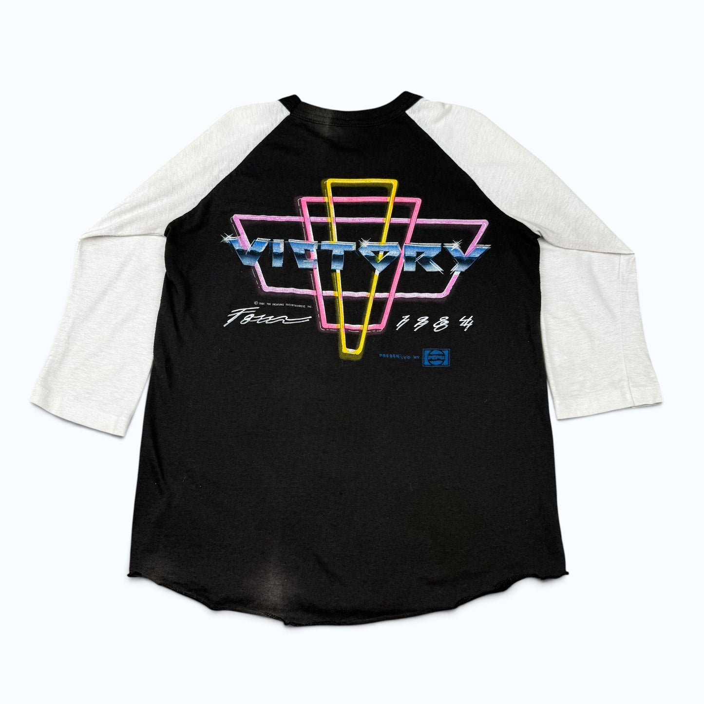1984 Michael Jackson Victory Tour Baseball T Shirt
