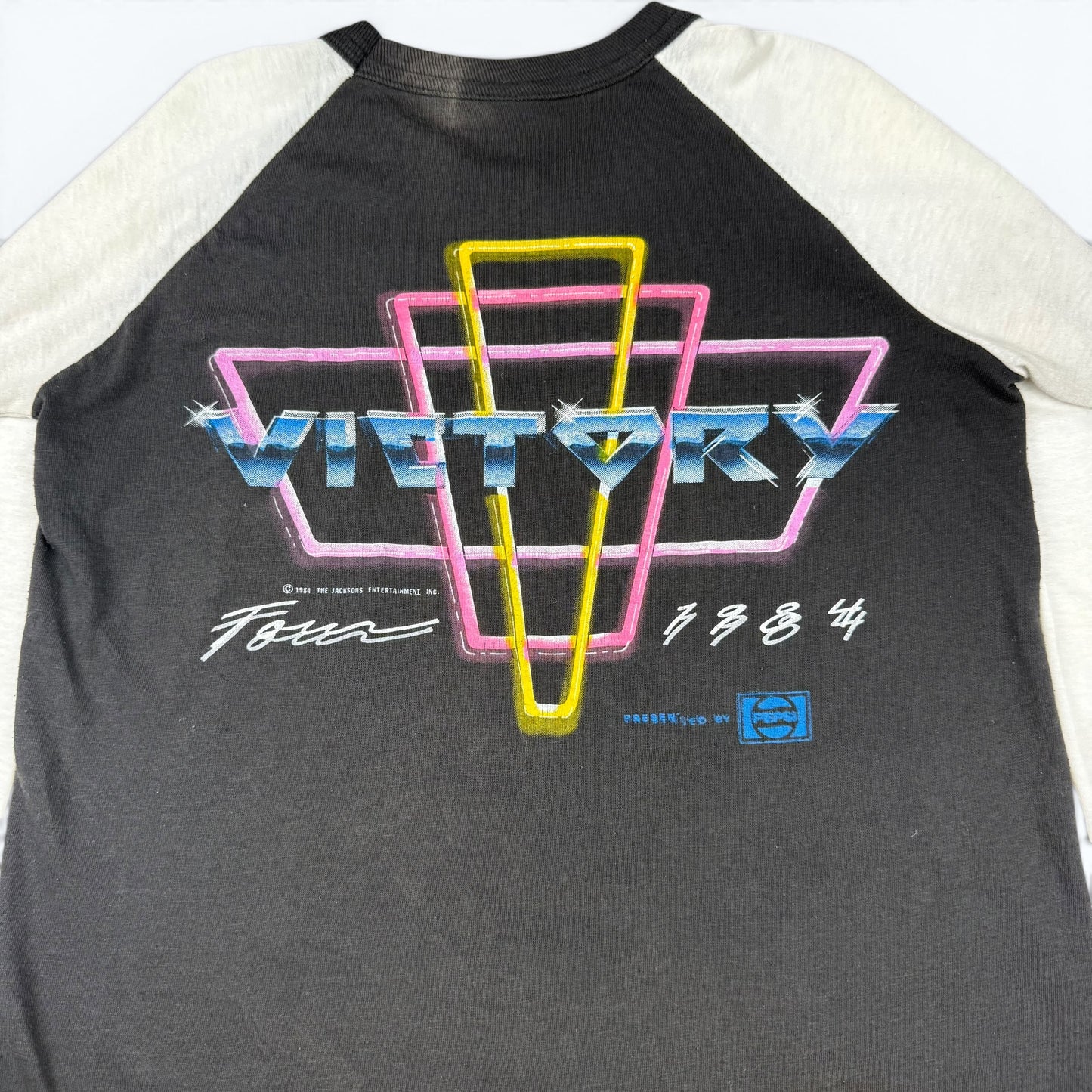 1984 Michael Jackson Victory Tour Baseball T Shirt