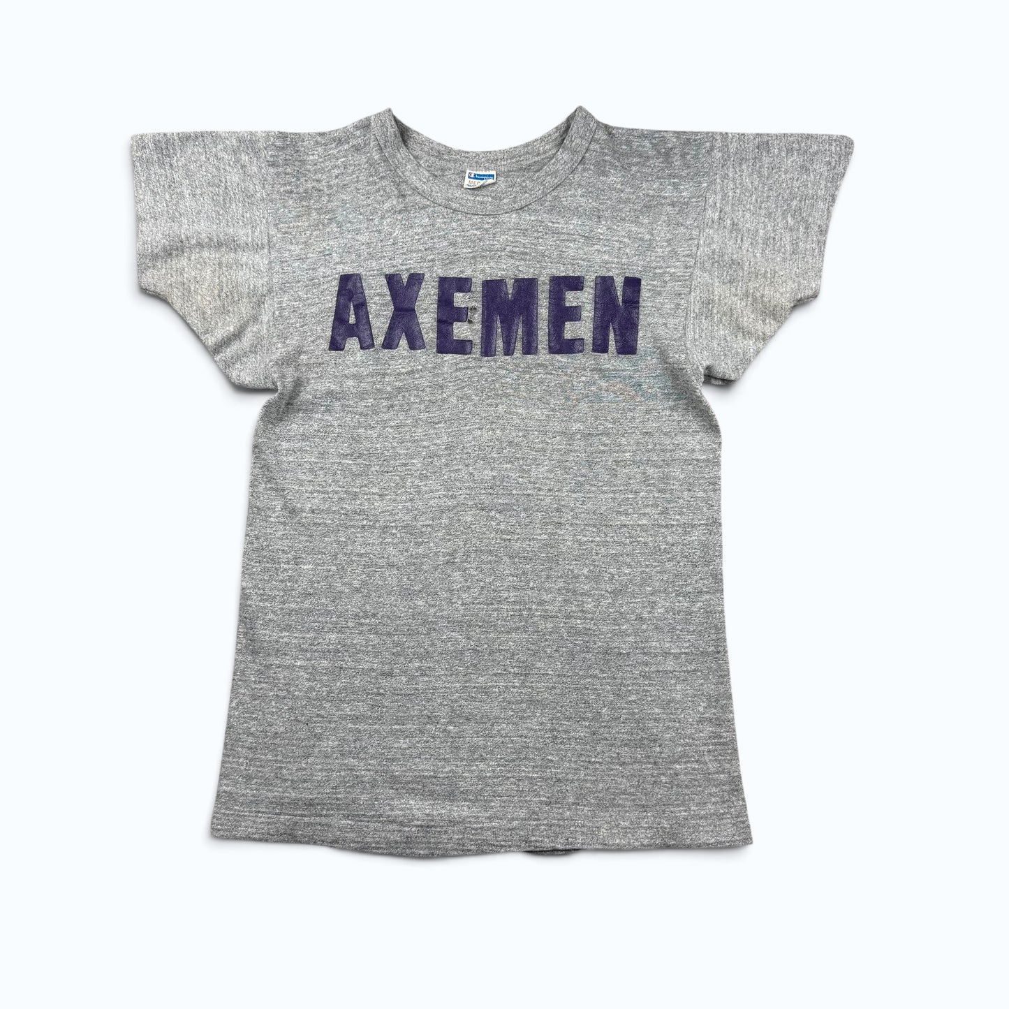 1970s Heather Grey Axemen Champion Blue Bar T Shirt