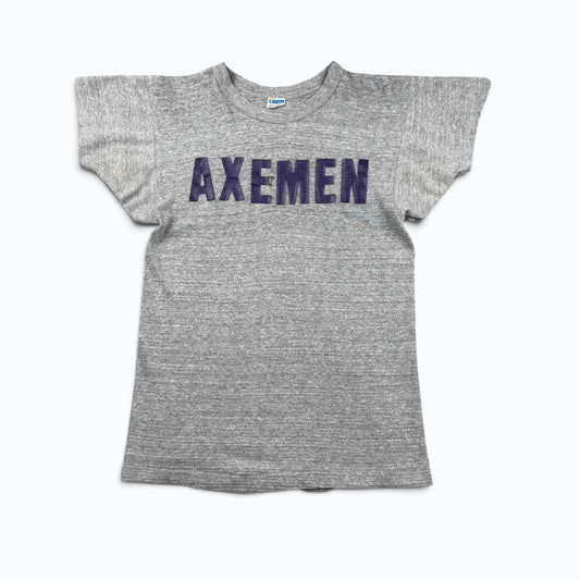 1970s Heather Grey Axemen Champion Blue Bar T Shirt