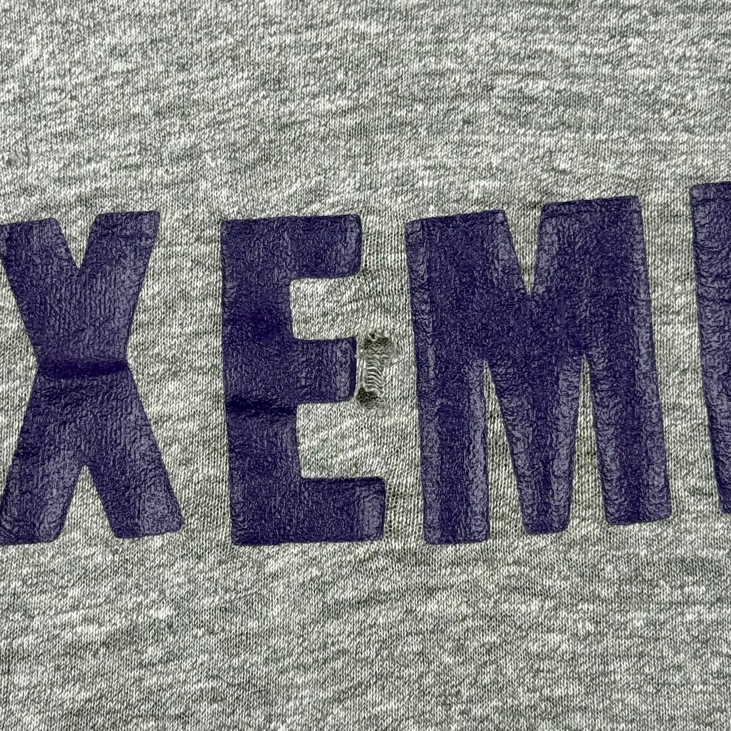 1970s Heather Grey Axemen Champion Blue Bar T Shirt