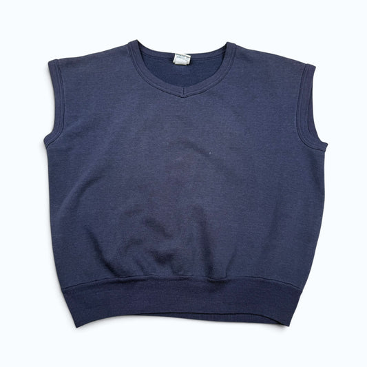1980s Faded Navy Warm Up Sweatshirt