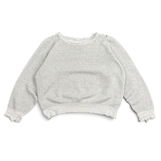1960s Distressed Grey Raglan Sweatshirt - DCQL