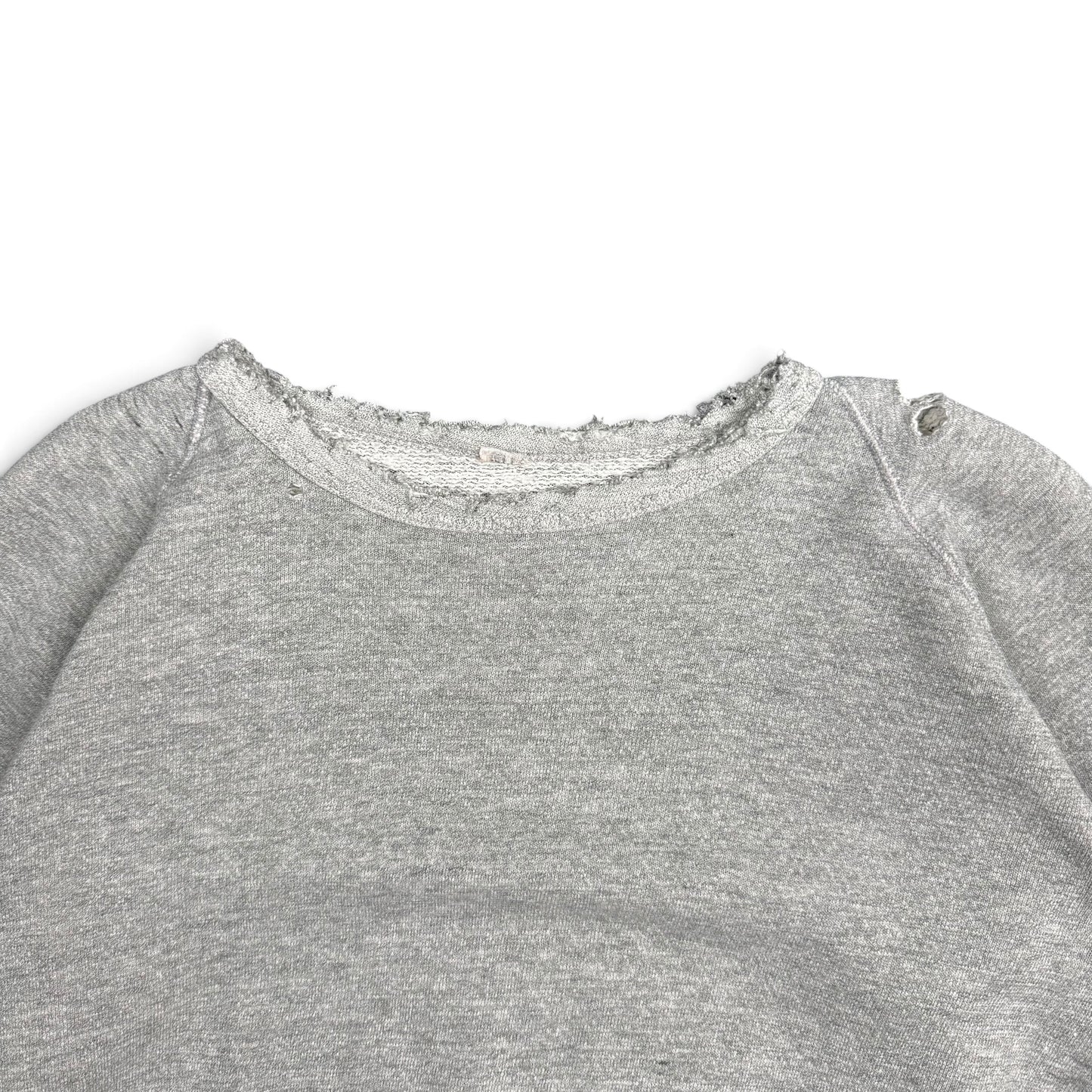 1960s Distressed Grey Raglan Sweatshirt - DCQL