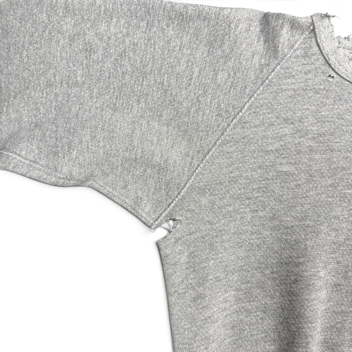1960s Distressed Grey Raglan Sweatshirt - DCQL