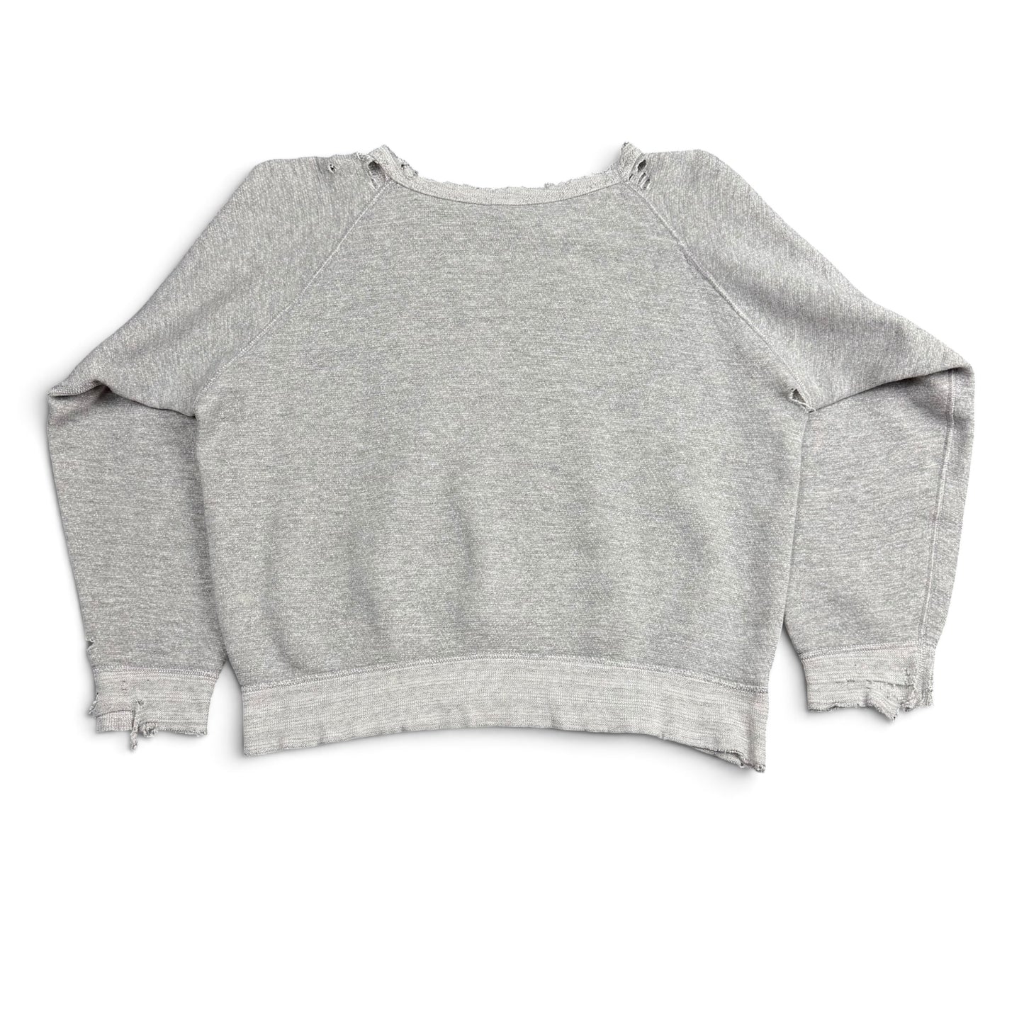 1960s Distressed Grey Raglan Sweatshirt - DCQL