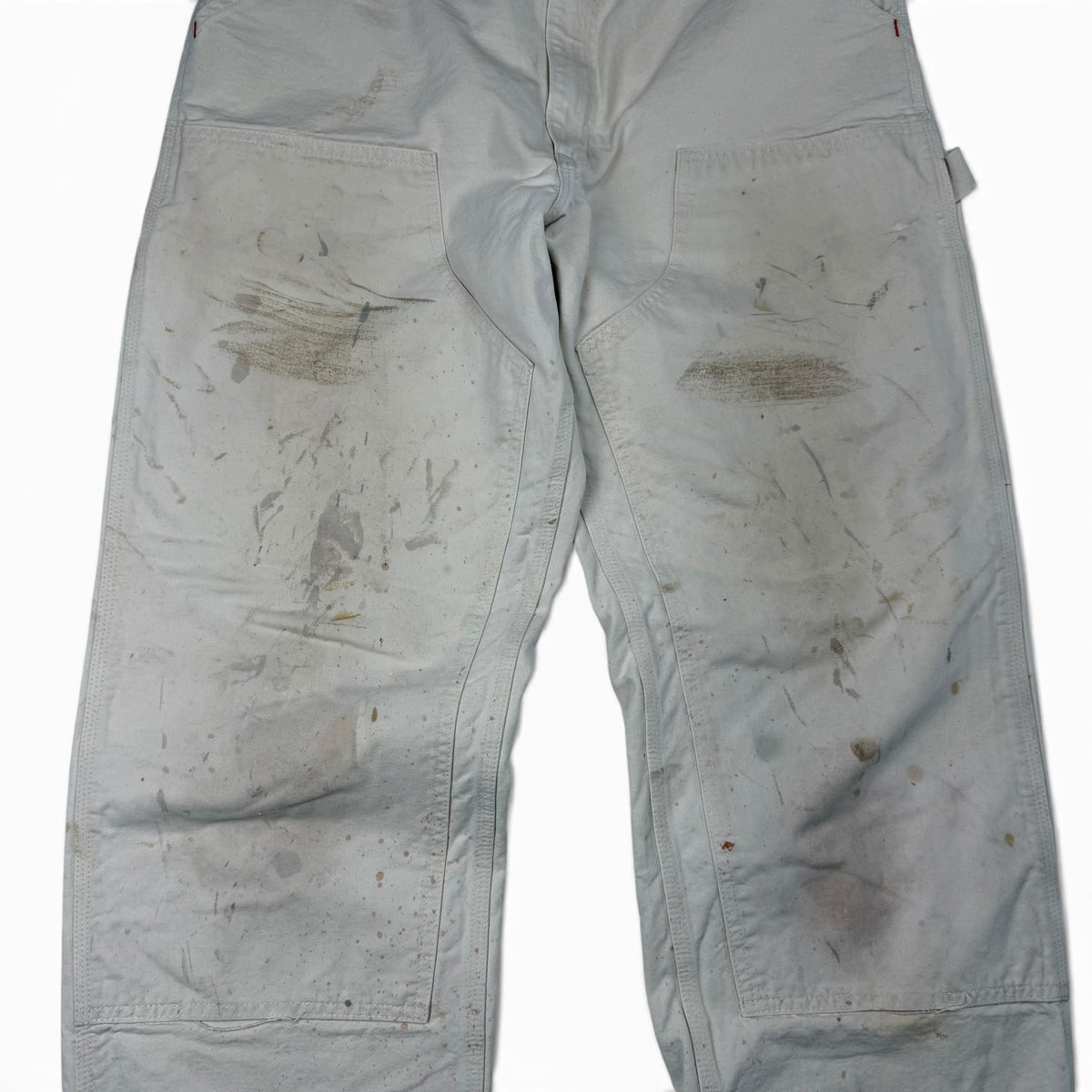 1970s/80s Cream Carhartt Paint Splattered Carpenter Pants