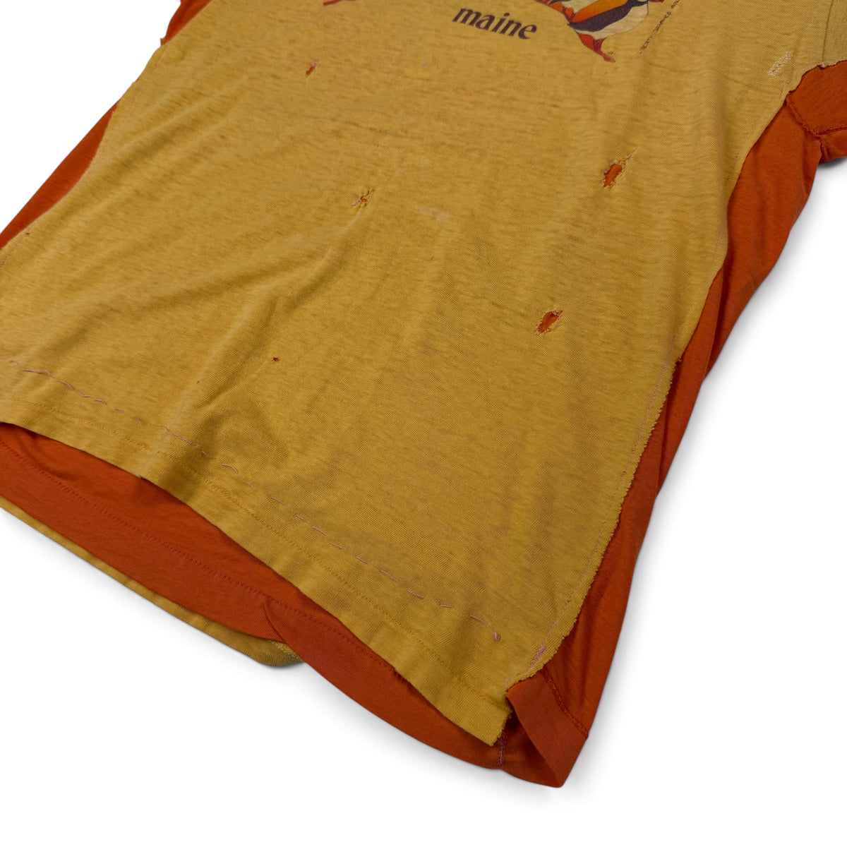 T-shirt teinté de peinture noire vierge des années 00