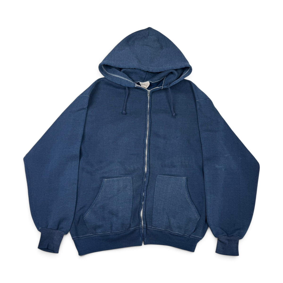 1960s Navy Blue Zip Up Hoodie