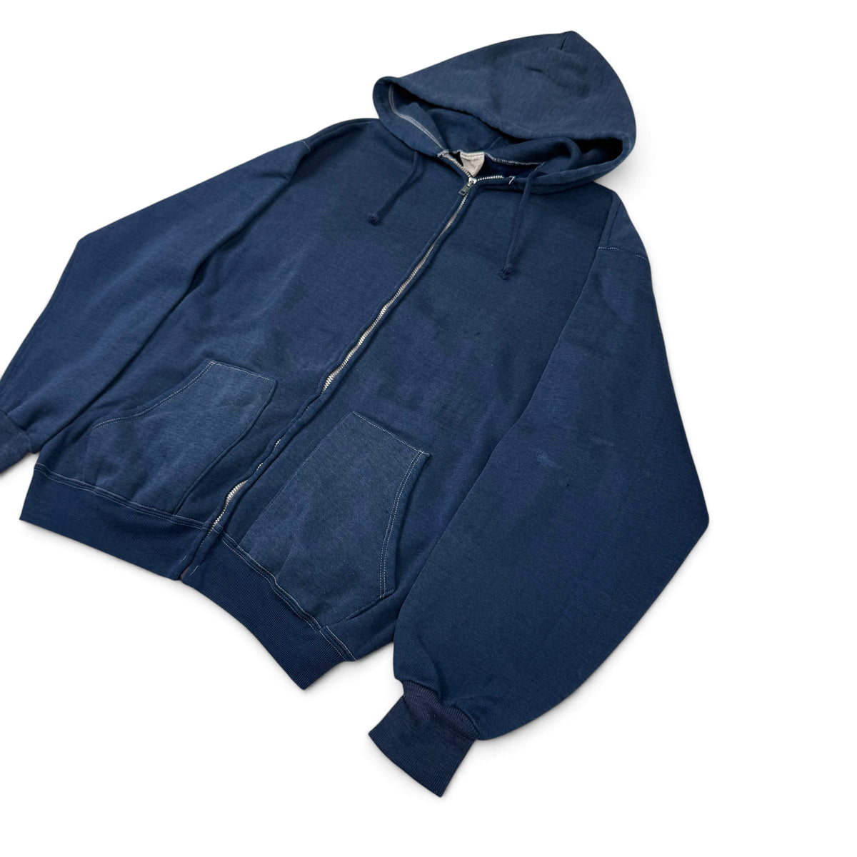 1960s Navy Blue Zip Up Hoodie