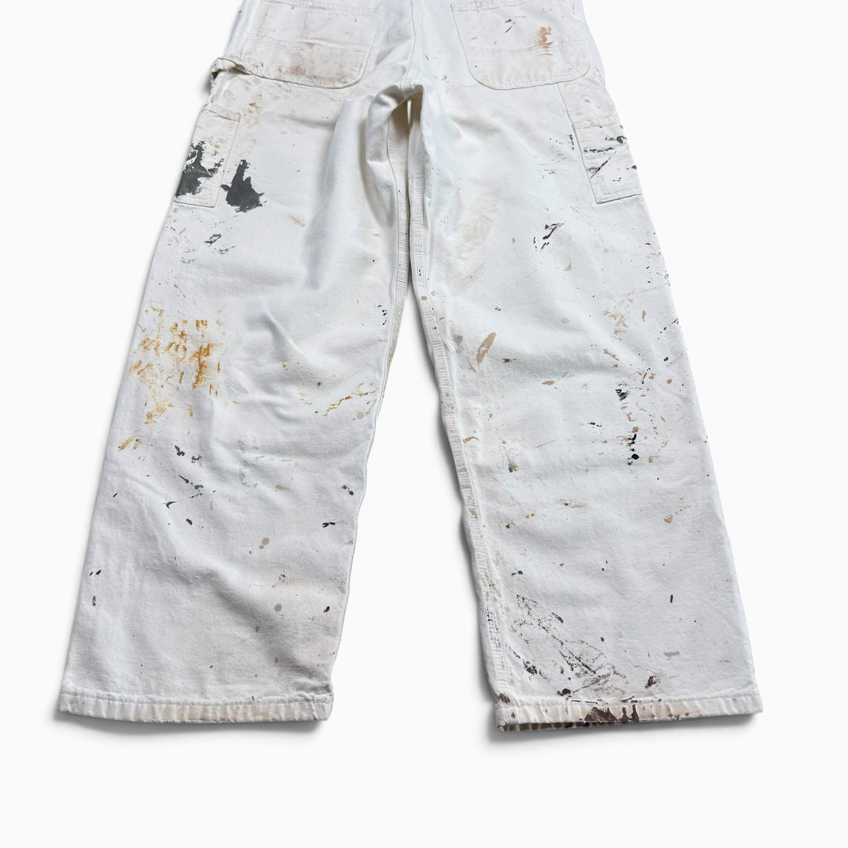 1990s Cream Carhartt Paint Splatter Overalls