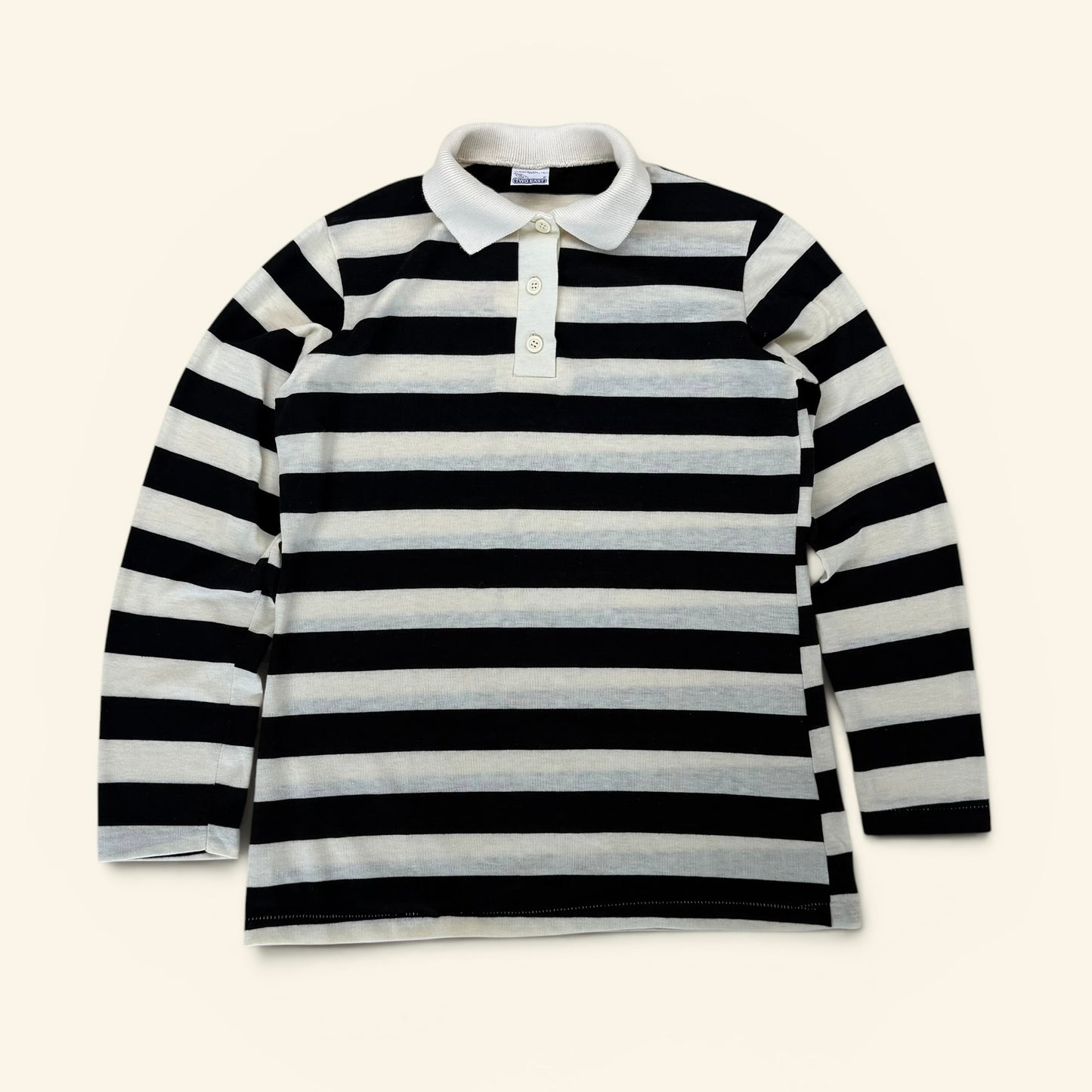 1980s Striped Long Sleeve T Shirt
