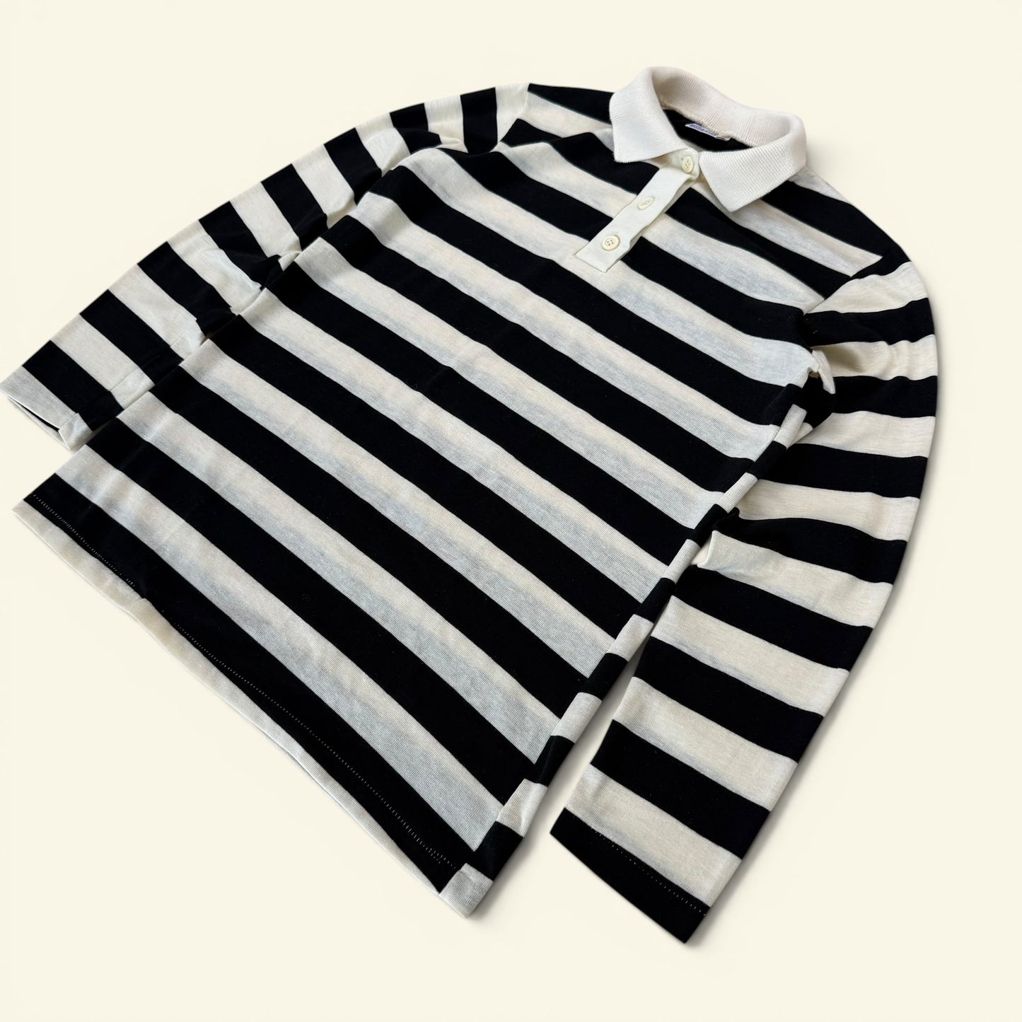 1980s Striped Long Sleeve T Shirt