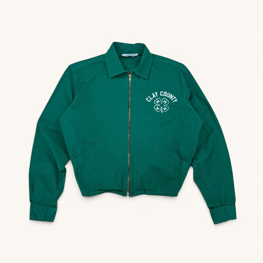 1960s Green Clay County Zip Up Jacket