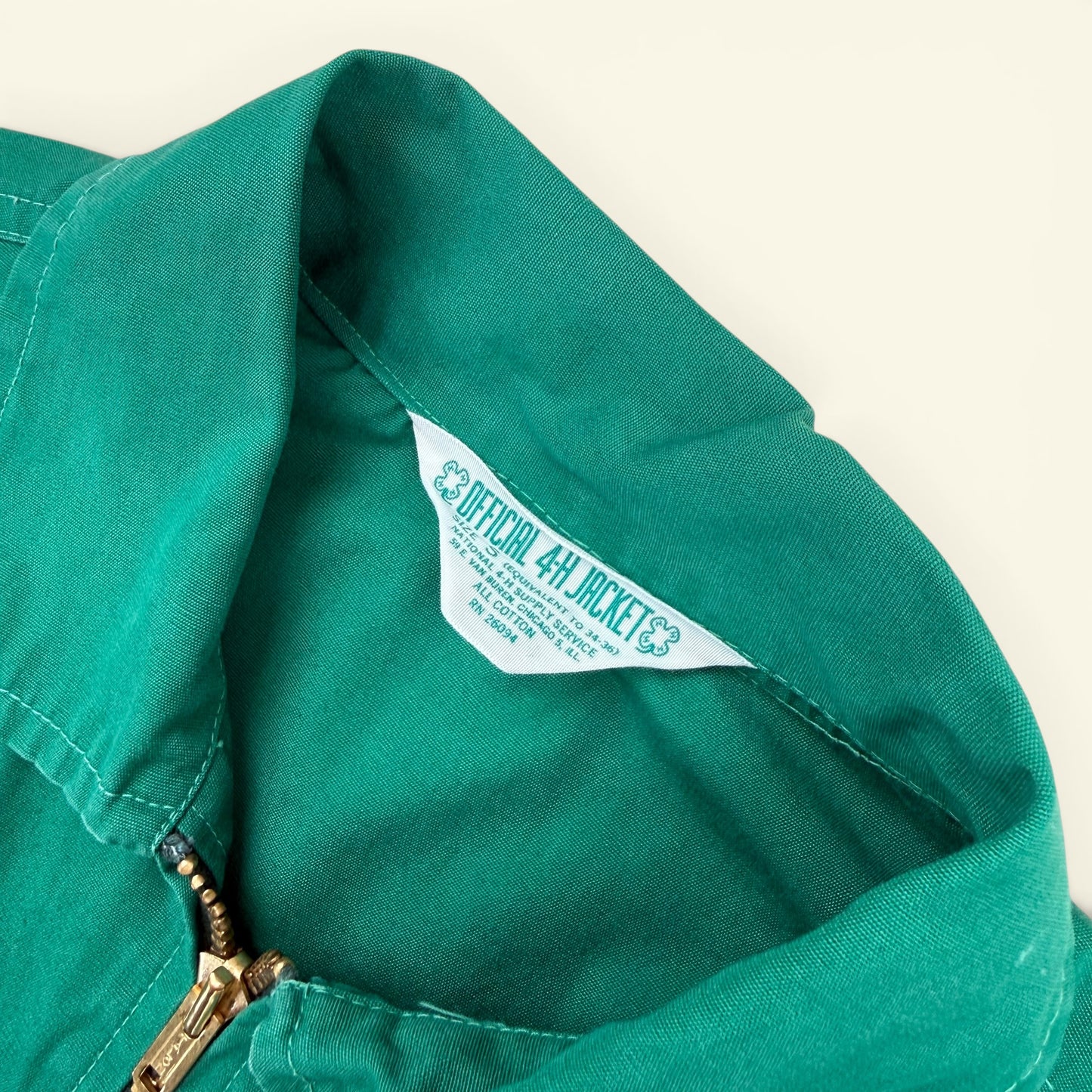 1960s Green Clay County Zip Up Jacket
