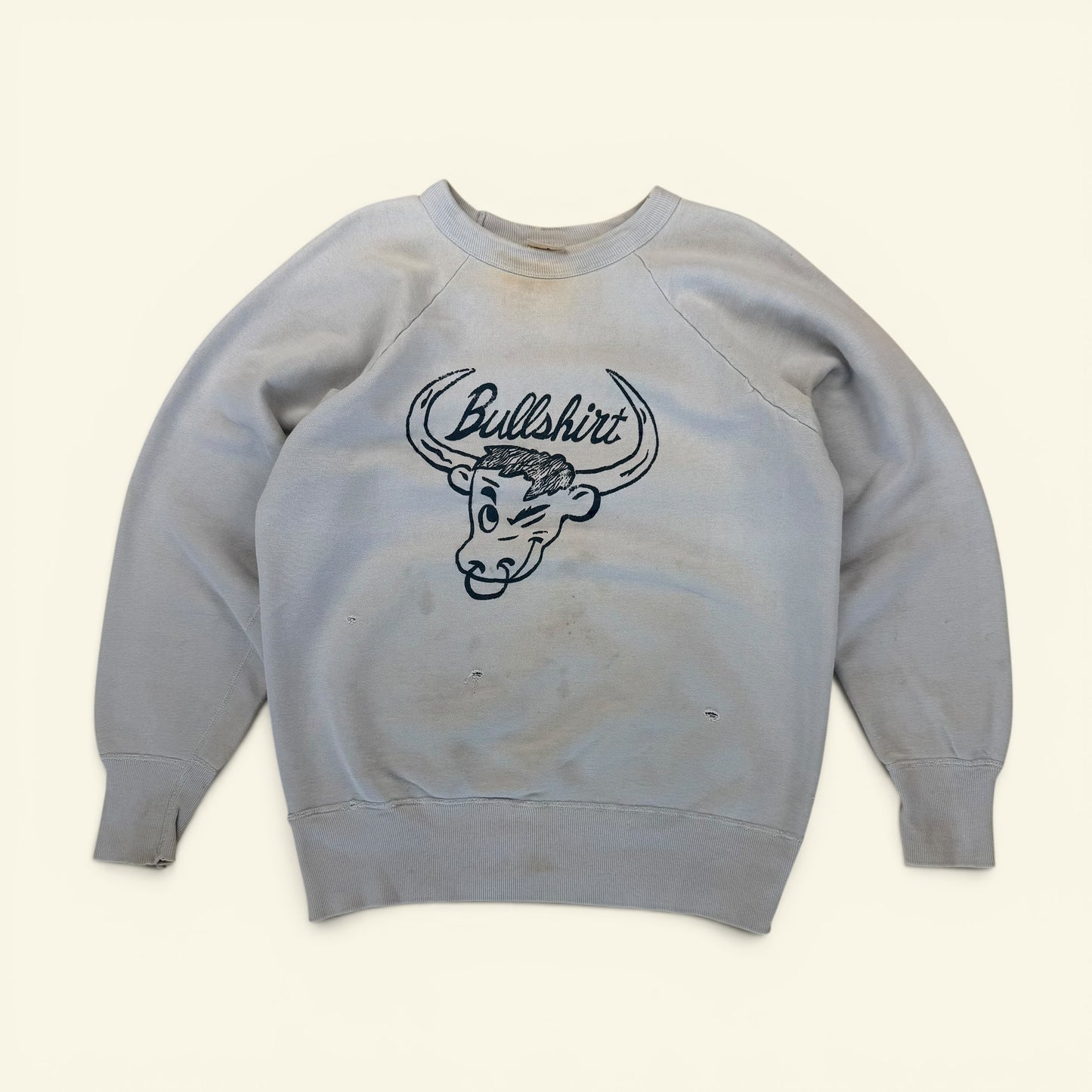 1950s Light Baby Blue Bullshirt Sweatshirt