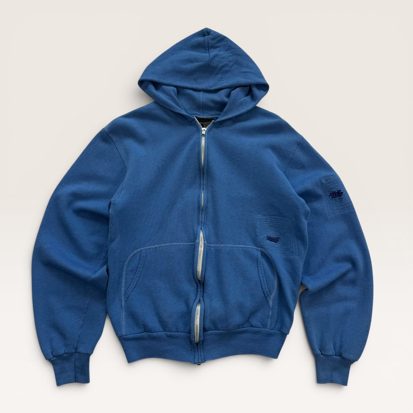 1960s/70s Blue Zip Up Hoodie