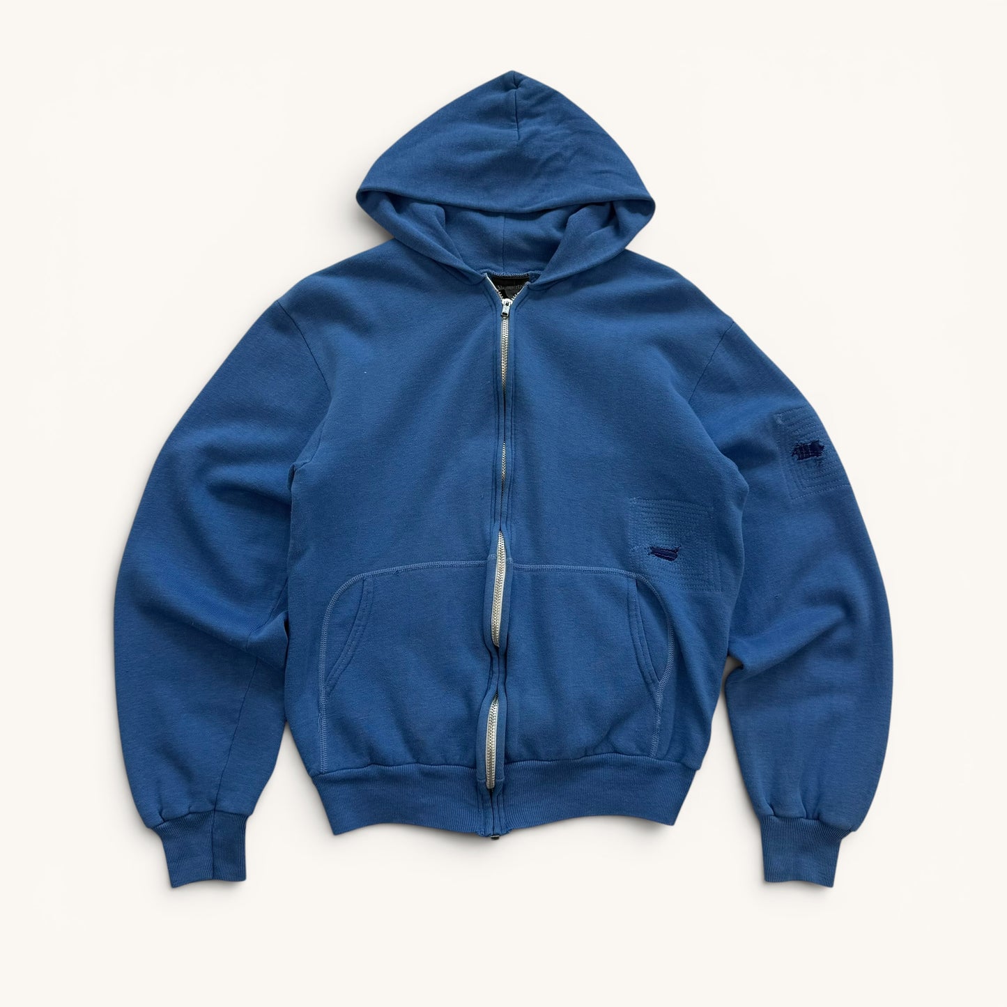 1960s/70s Blue Zip Up Hoodie