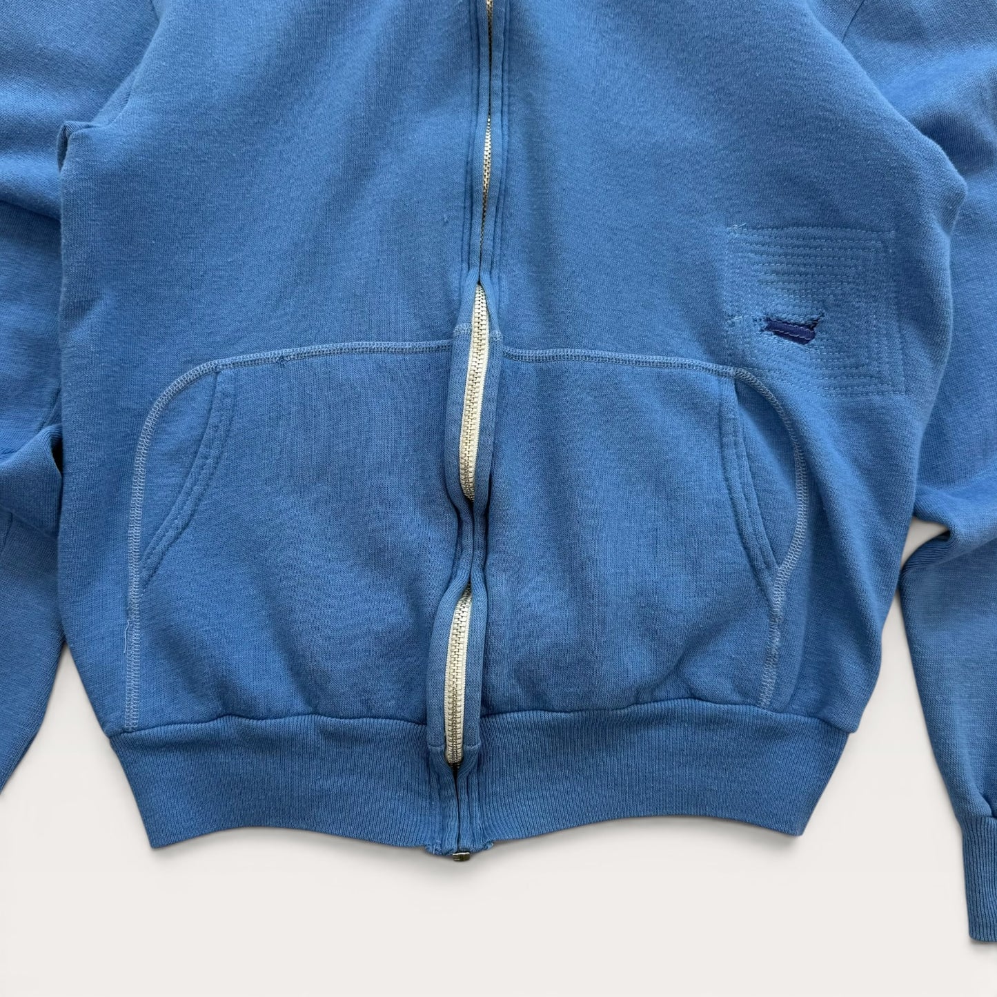 1960s/70s Blue Zip Up Hoodie