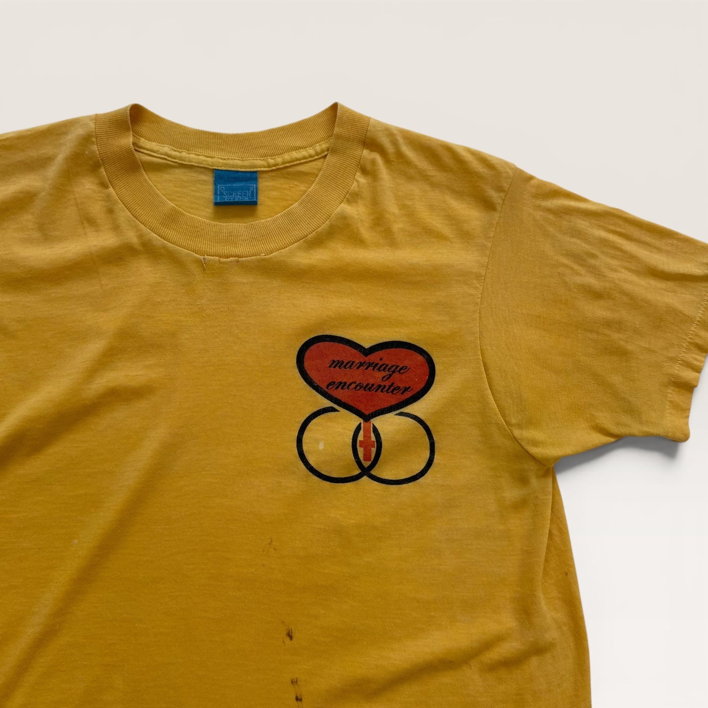 1970s Yellow Marriage Encounter T Shirt