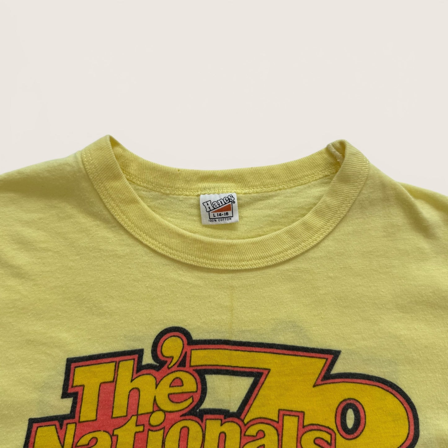 1978 Pastel Yellow The Nationals T Shirt