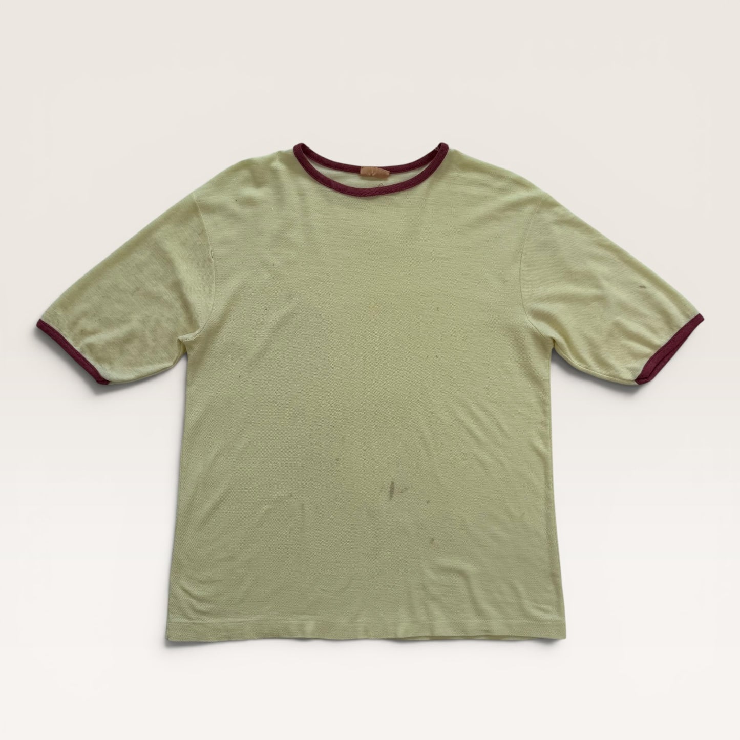 1970s Light Yellow Ringer T Shirt