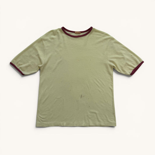1970s Light Yellow Ringer T Shirt