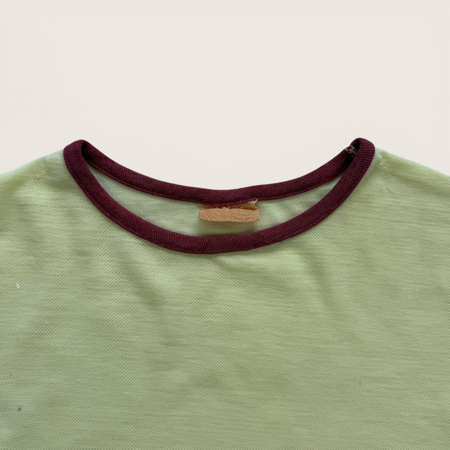 1970s Light Yellow Ringer T Shirt