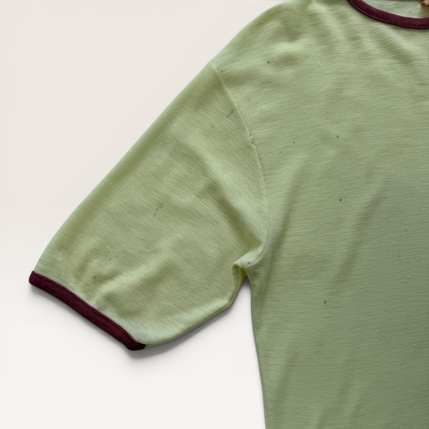 1970s Light Yellow Ringer T Shirt